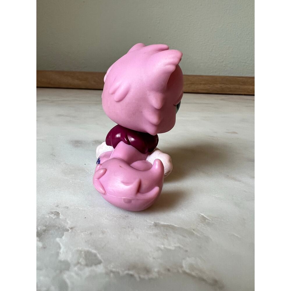 Littlest Pet Shop Pink Persian Cat #2138 Green Eyes Fluffy Appearance LPS 2007 - Picture 2 of 5